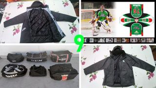 Lote Hockey sobre Patines, accesorios, camisetas
