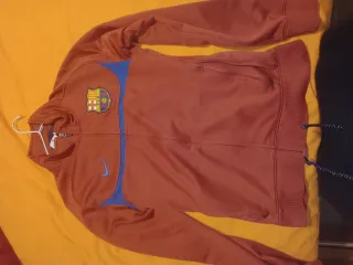 Sudadera Nike FC Barcelona Naranja y Azul
