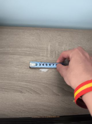 Mesa auxiliar plegable madera y metal