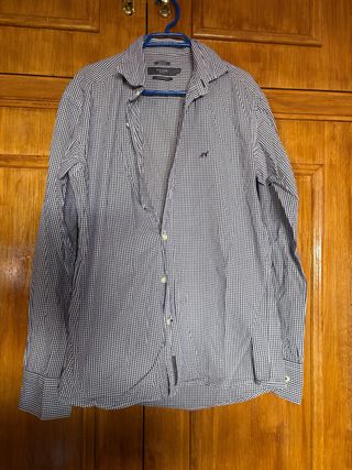Camisa SALOON cuadros azul y blanco
slim fit