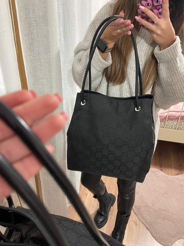 Bolso Gucci Negro GG Tela