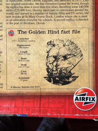 Airfix “Golden Hind” 1:72 Kit A50046 - Mai Aperto