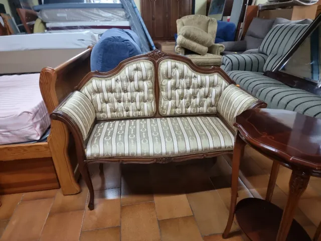 Sofá Isabelino Beige y Marrón