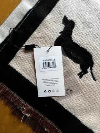 Sciarpa donna con stampa cani double-face 