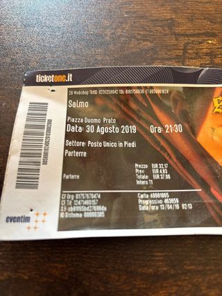Biglietto Fan Ticket Salmo - Playlist Tour
