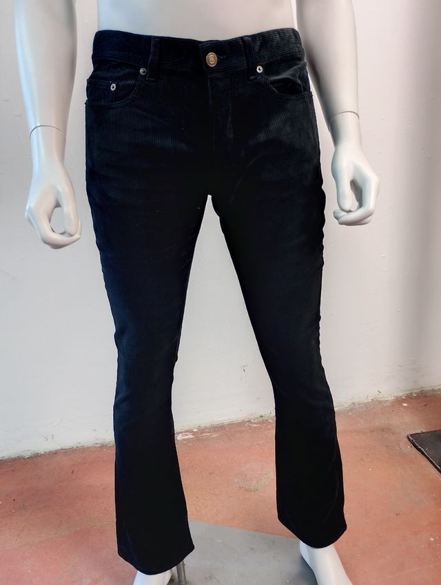 Pantaloni Saint Laurent Velluto Nero Taglia 30