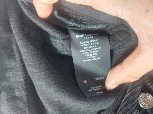 Pantaloni Saint Laurent Velluto Nero Taglia 30