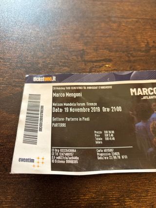 Biglietto Marco Mengoni - Firenze 19/11/2019
