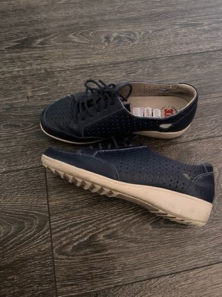 Zapatos de piel TRENTAS mujer azul