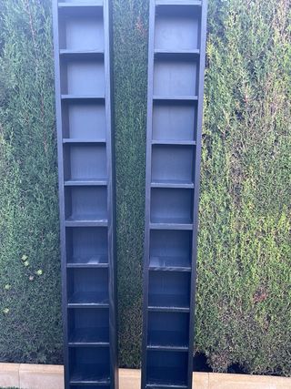 Due librerie porta CD in legno nero