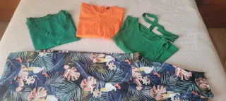 Lote Ropa Mujer Verde y Naranja