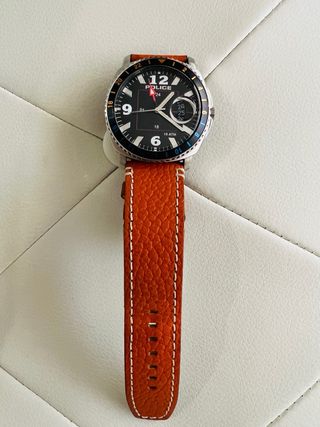 Reloj Police Deportivo Negro y Naranja