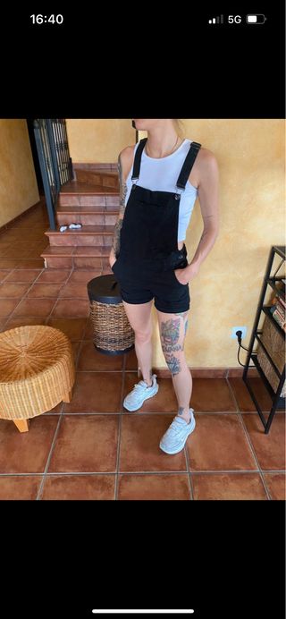 Peto corto vaquero negro