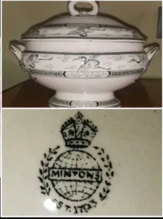 LEER! Minton EST 1793 salsera/sopera loza vintage