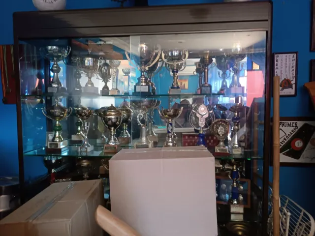 Vitrina expositora cristal y metal