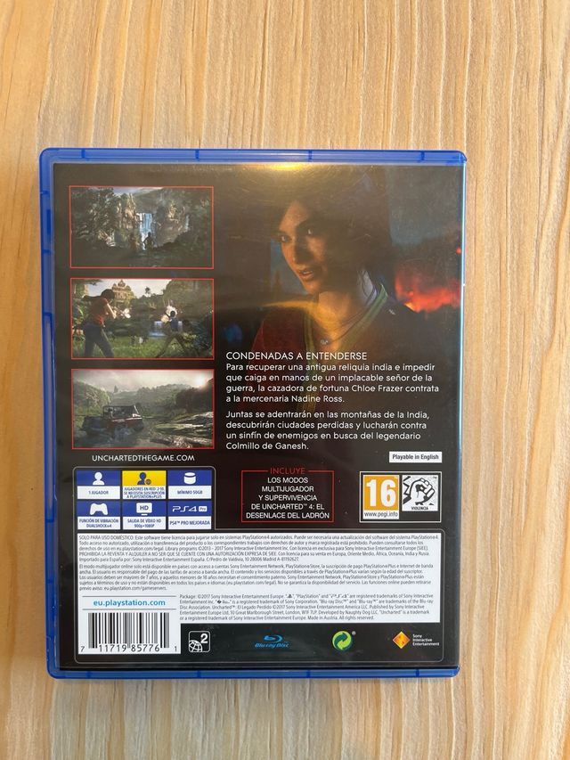 Uncharted El Legado Perdido PS4