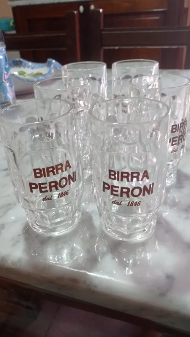 Boccali Birra Peroni in Vetro