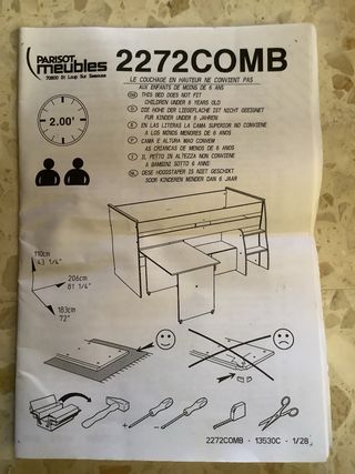 Litera con almacenamiento integrado