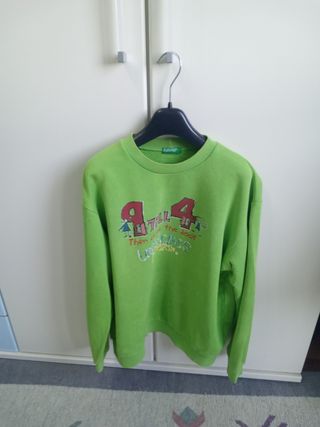 Felpa Benetton Bambino Verde