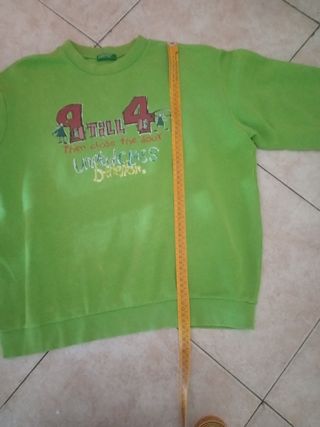 Felpa Benetton Bambino Verde