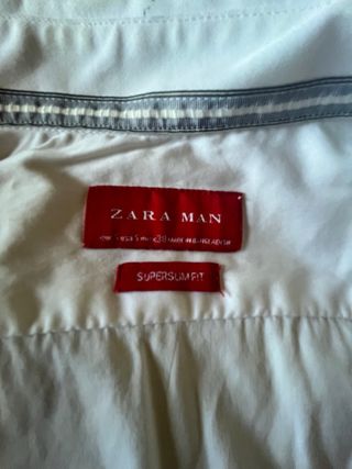 Camisa Zara Hombre Blanca Talla S