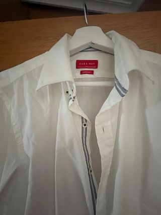 Camisa Zara Hombre Blanca Talla S