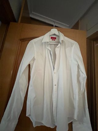 Camisa Zara Hombre Blanca Talla S