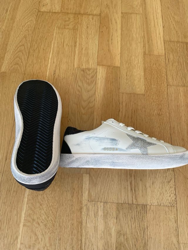 Golden Goose Mujer Plata y Blanco