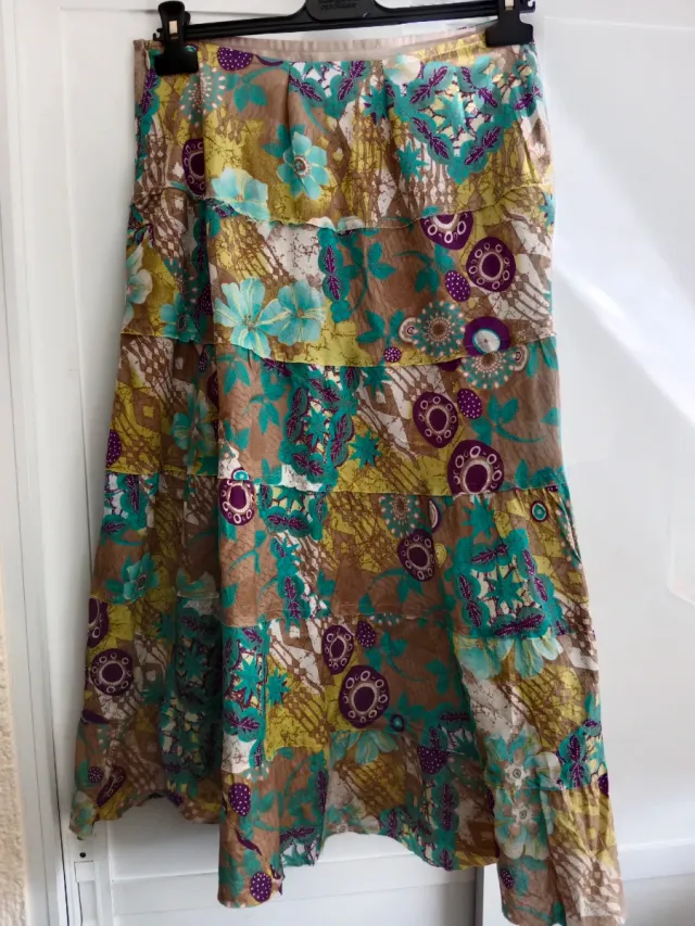 Falda larga estampada