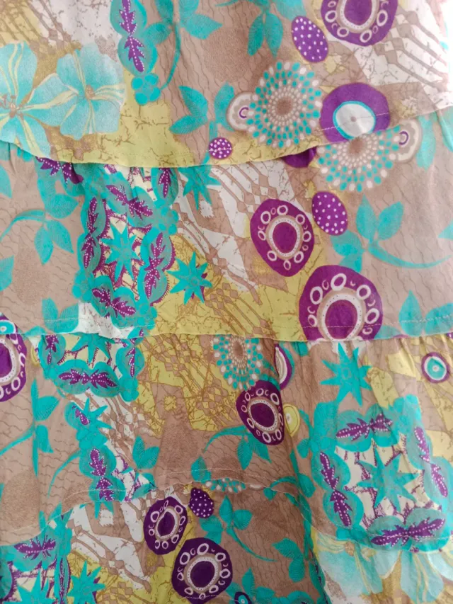 Falda larga estampada