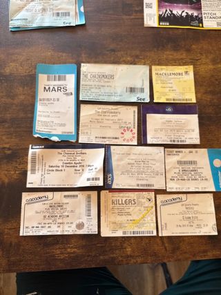 Biglietti concerto da collezione - Artisti interna