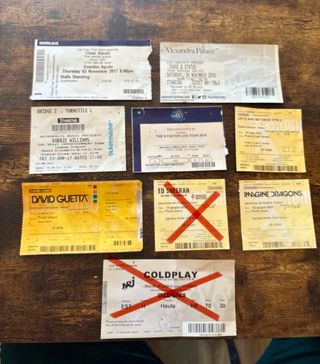 Biglietti concerto da collezione - Artisti interna