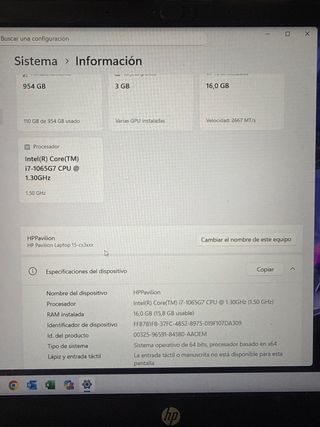 Portátil HP i7 Gaming GTX