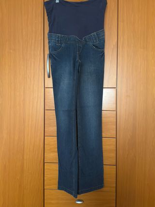 Pantalón premamá vaquero azul