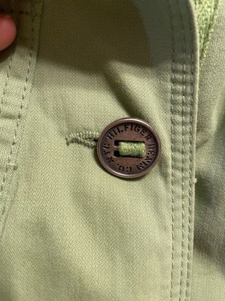 Gabardina Hilfiger verde algodón