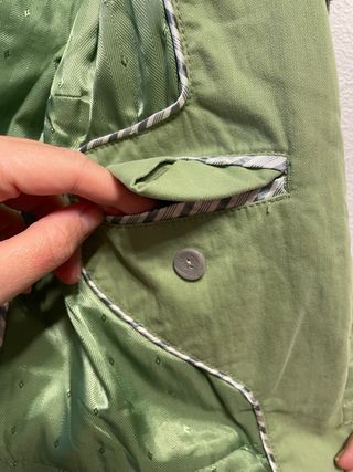 Gabardina Hilfiger verde algodón