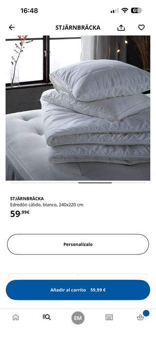 Edredón STJÄRNBRÄCKA IKEA 240x220 cm