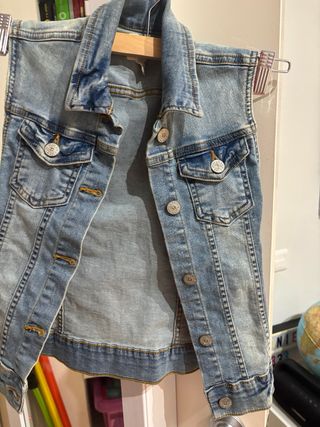 Chaqueta vaquera azul sin mangas talla 10 11 