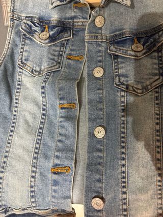 Chaqueta vaquera azul sin mangas talla 10 11 
