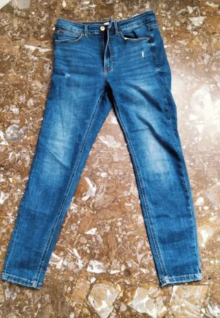 Vaqueros Mujer Talla 40 Azul