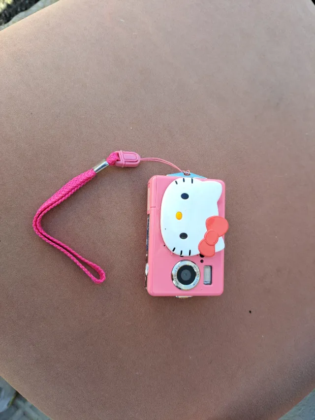 Cámara de video y fotos rosa