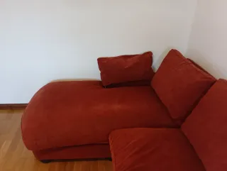Sofá Chaiselongue Rojo