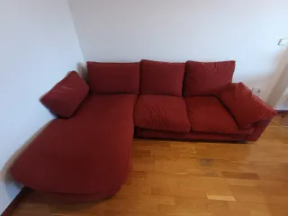 Sofá Chaiselongue Rojo
