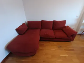 Sofá Chaiselongue Rojo