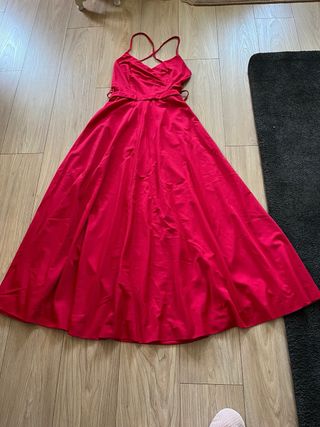 Vestido de fiesta largo fucsia