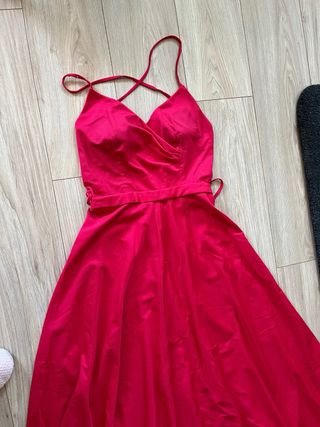 Vestido de fiesta largo fucsia