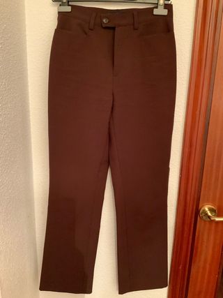 Pantalón mujer ZARA marrón
