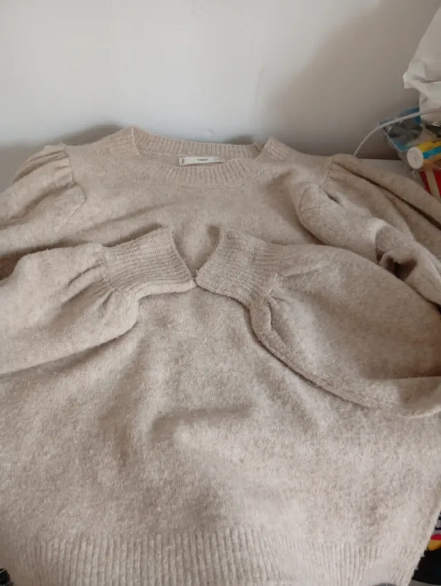 Jersey Mango Talla Única Beige