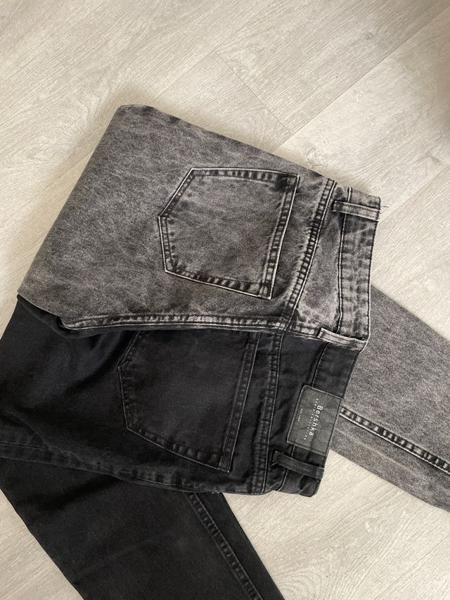 Pantalón vaquero bicolor