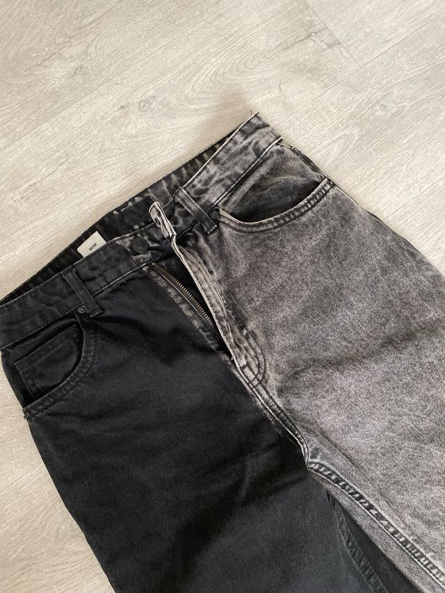 Pantalón vaquero bicolor